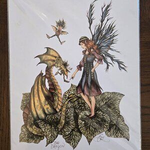 Amy Brown Fantasy Art Print "Bad Dragon"